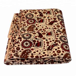 Beautiful Craft Making <b>Raw</b> Material Cloth Indian Block Printed <b>Cotton</b> Fabric Beige Handmade Wholesale Running Fabric for Cloth - Product Image 1