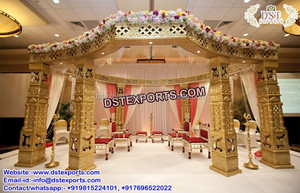 มณฑปงานแต่งงานสไตล์ไม้สุดหรู สำหรับงานแต่งงานแบบอินเดีย ผู้ผลิตมณฑปงานแต่งงานจากไฟเบอร์ ประเทศแคนาดา ของตกแต่งงานอีเว้นท์ - Product Image 3