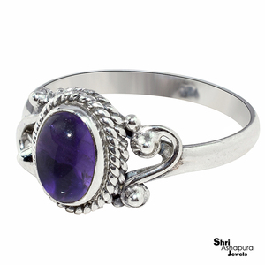 Winsome – bagues ovales en argent Sterling 925, améthyste bleue violette, vente en gros de bijoux en argent frais - Product Image 3