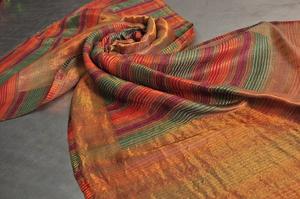 Fine <b>Wool</b> Zari Space Dyeing Scarf - Product Image 2