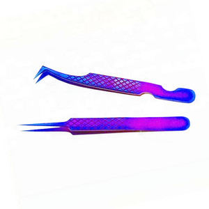 Ensemble de pinces à cils en acier inoxydable de la série SA embouts pointus inclinés pour l'utilisation des sourcils de soins personnels de beauté - Product Image 3