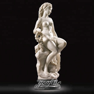 Estatuas de jardín masculinas de mármol blanco al aire libre - Product Image 3