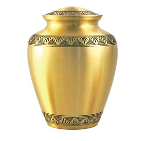 Urne de crémation adulte en métal de vente chaude pour les cendres humaines couleur marron conception argentée - Product Image 5