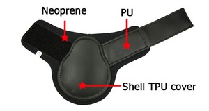 Temdon-botas protectoras de neopreno para caballos, color marrón - Product Image 5