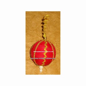 Beaded Ball Christmas Tree Hanging Ornament - Product Image 1