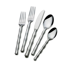 Ensemble de couverts au design unique Couverts à long manche en argent poli miroir - Product Image 6