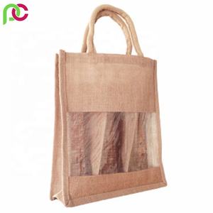 Emballage Standard en lin, LOGO personnalisé, emballage cadeau écologique, sac de vin en jute avec fenêtre transparente en pvc - Product Image 5