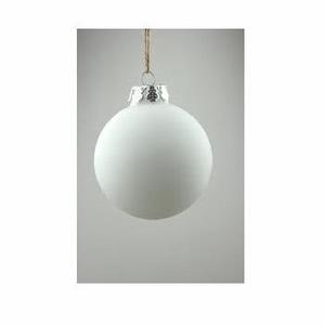 ลูกบอลประดับแก้วสีขาวสำหรับเทศกาลคริสต์มาส - Product Image 1
