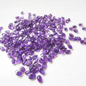 AAA Healing Gemstone Natural 3x4mm African Amethyst Oval Cabochon For Jewelry Making Loose Gemstone Form Supplier