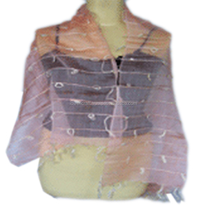 Écharpe en soie pour femmes transparentes étole Dupatta Bhagalpuri accessoire en soie imprimée - Product Image 2