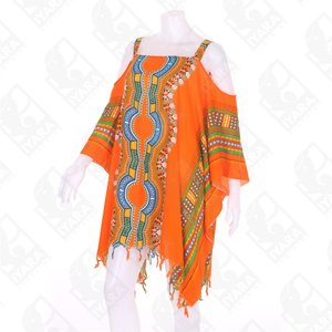 Thailand Dashiki เสื้อฮิปปี้วินเทจเปิดไหล่ดีไซน์ใหม่แอฟริกันสำหรับผู้หญิง - Product Image 3