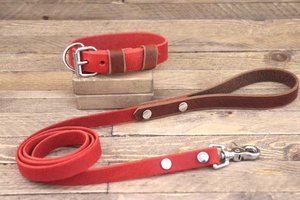 ปลอกคอสุนัขทำด้วยมือทำจากหนังพร้อมป้าย WDS-0147สำหรับสัตว์เลี้ยงสีทองทองเหลือง - Product Image 2