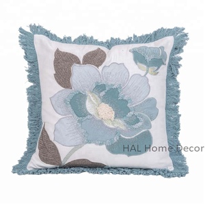 Multicolored Hand Embroidery Decorative Sofa Backrest Cushion Cover, Handmade Designer <b>Throw</b> <b>Pillow</b> Covers - Product Image 4