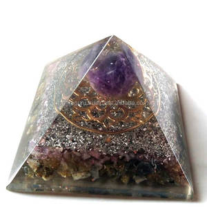 Bola de amatista, orgonita, pirámide curativa, Material de piedras preciosas para decoración del hogar y meditación - Product Image 1