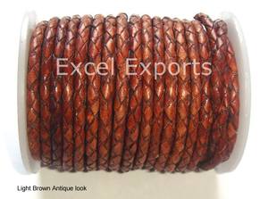 Lacets en cuir tressé avec sangles Cordons Fil Accessoires et composants de bijoux Accessoires en cuir de luxe - Product Image 5