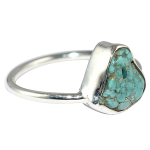 Bagues en argent Sterling 925 Turquoise verte, belle forme fantaisie, bijoux en pierre précieuse fabricant, bijoux en argent uniques - Product Image 1