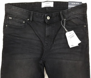 Noir Et Bleu Slim Fit Coton et Spandex Jeans Pour Hommes - Product Image 1