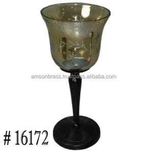 Grand support en métal et verre Gobelet Bougeoir - Product Image 5