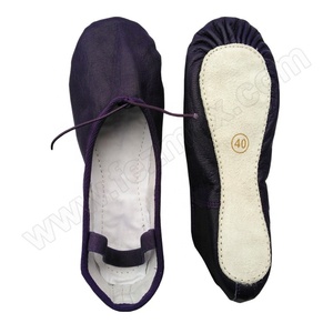 Chaussures de danse classique FEZMAX en cuir avec doublure en coton, semelle pleine, pour enfants et adultes - Product Image 3