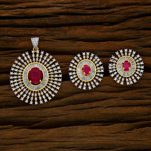 Newest Market Arrival Trendy Classic Style Cubic Zirconia Pendant <b>Set</b> 52593 Wholesalers in India - Product Image 1