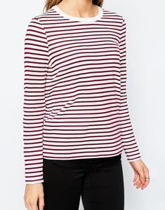 T-shirt personnalisé pour femmes très vendu vêtements en coton essentiels grande taille pour femmes décontracté à manches courtes broderie design à rayures - Product Image 3