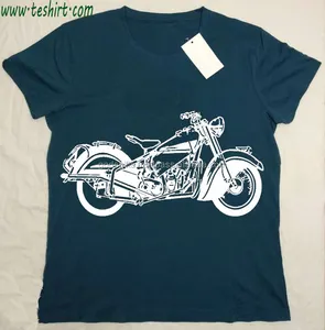 Tirupur Goedkope Groothandel Tirupur Aangepaste Ontwerp Gedrukt Crew Neck Unisex T-shirt Motorfiets Gedrukt Mode T-shirt Online
