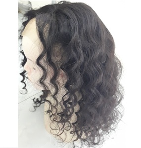 Vietnamien Naturelle Ondulée Cheveux Humains Pleine Dentelle Perruque Avec Des Cheveux Courts - Product Image 2