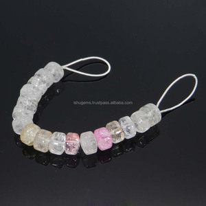 17 Pcs Kunzite redondo 9 mm piedras preciosas de 4 pulgadas longitud 71,55 cts strand perlas de joyería - Product Image 2