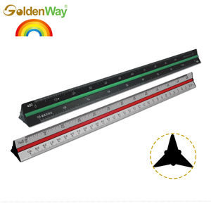 Regla Triangular de Aluminio Anodizado Negro de 15 cm y 30 cm, Construcción Metálica - Product Image 5