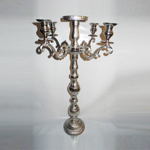 Bougeoir en Aluminium finition or Rose, chandelier, 5 bras, 35 CM - Product Image 1