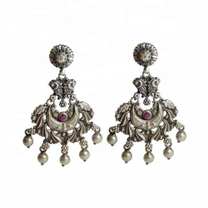 Vente en gros de boucles d'oreilles en argent sterling 925 avec pierres précieuses de rubis faites à la main bijoux en argent plaqué rhodium lunette pour cadeaux - Product Image 1