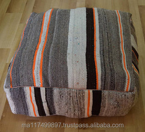 ที่มีคุณภาพที่ดีที่สุดโมร็อกโกตารางที่ทำด้วยมือขนสัตว์ Poufs - Product Image 2