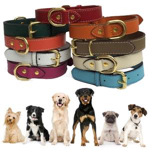 Collar de piel auténtica para perro, productos para mascotas de alta calidad, arnés de todos los colores, correa, Juego de bolsas, hebillas duraderas, acolchado cómodo - Product Image 2