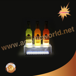 Présentoir de comptoir personnalisé pour vins et spiritueux avec éclairage LED, écologique, pour publicité, certifié ISO9001, design simple et élégant - Product Image 1