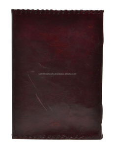 Diario de cuero genuino hecho a mano liso para escribir cuaderno A5 con dos hermosos candados de latón antiguo suministros escolares de oficina regalo - Product Image 3