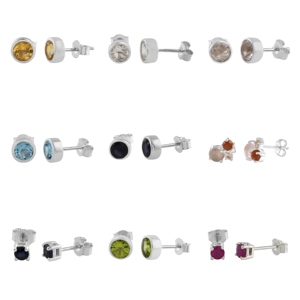 ต่างหูพลอยโทแพซสีฟ้าเงินสเตอริง925คลาสสิกหินธรรมชาติสำหรับเป็นของขวัญงานแต่งงานของผู้หญิง - Product Image 2