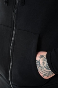 Ensemble de shorts de gym unisexe noir coupe ajustée de haute qualité conception personnalisée survêtements pour hommes tissu polaire respirant hiver style décontracté - Product Image 6