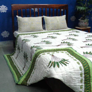 Meilleure vente du fabricant direct de couette Queen en coton biologique doux feuille de bananier indien Jaipur vente en bloc à bas prix - Product Image 6