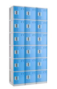 Six Tier ABS Plastic Small Size Locker Cabinet with three bases - Product Image 3