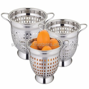 Panier tamis à riz passoire en acier inoxydable Offre Spéciale passoire allemande avec crépine carrée d'évier de poinçonnage - Product Image 1