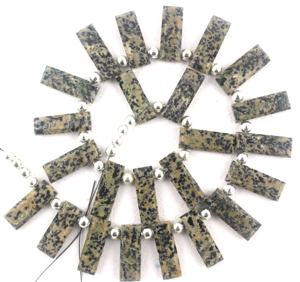 Jaspe naturel à facettes en forme de Rectangle, perles de Briolette de bonne qualité, 1 brin, fabrication de bijoux faits à la main - Product Image 1