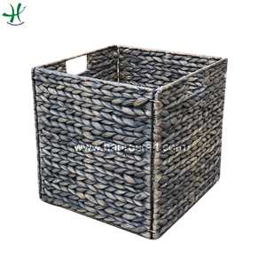 Handmade Square Storage <b>Basket</b> <b>Foldable</b> Natural Water Hyacinth Vietnam's Artisanal Craft - Product Image 3