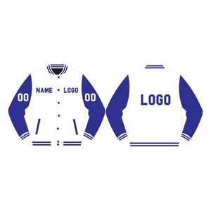 Veste universitaire unisexe grande taille décontractée pour les sports d'hiver laine polyester fourrure de mouton peau de vache brodée bouton décor imperméable - Product Image 4