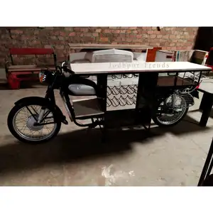 High Quality Auto Mobile Furniture Motor Bike Wine Cabinet Vintage Bar Cabinet