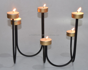 Luxury Home Decoration 5-Candle Unique <b>Tealight</b> <b>Holder</b> Christmas Occasion Decorative Candle Jar Christmas Centre piece - Product Image 2