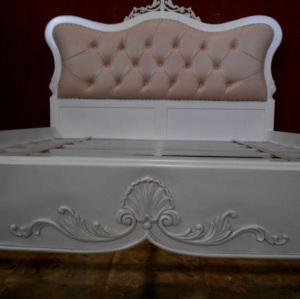 Juego de muebles de dormitorio-Queen Modern Classic Tallada Muebles de cama Estilo francés - Product Image 5