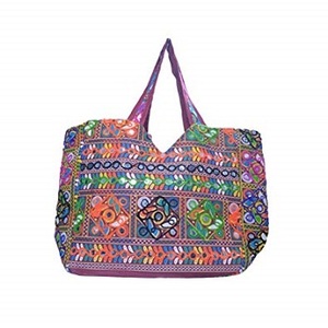 Bolso de Mano de Diseño para Mujer, para Fiestas, al por Mayor, Ecológico, de Algodón, con Cierre de Cremallera y Forro de Algodón Bordado - Product Image 4