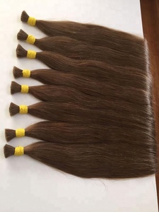 Ivirgohair Vietnam Cabello Humano Virgen Liso Remy Grado 9A, Trama Única, Color Chocolate, Extensiones de Cabello a Granel 100g - Product Image 4