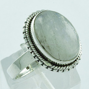 Attractive Rainbow <b>Moon</b> Stone Quality 925 Sterling Silver <b>Ring</b> Supplier India - Product Image 1