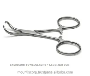 Backhaus מגבת מהדק 11.5cm כירורגי שיניים מכשירים רפואי נירוסטה עשה